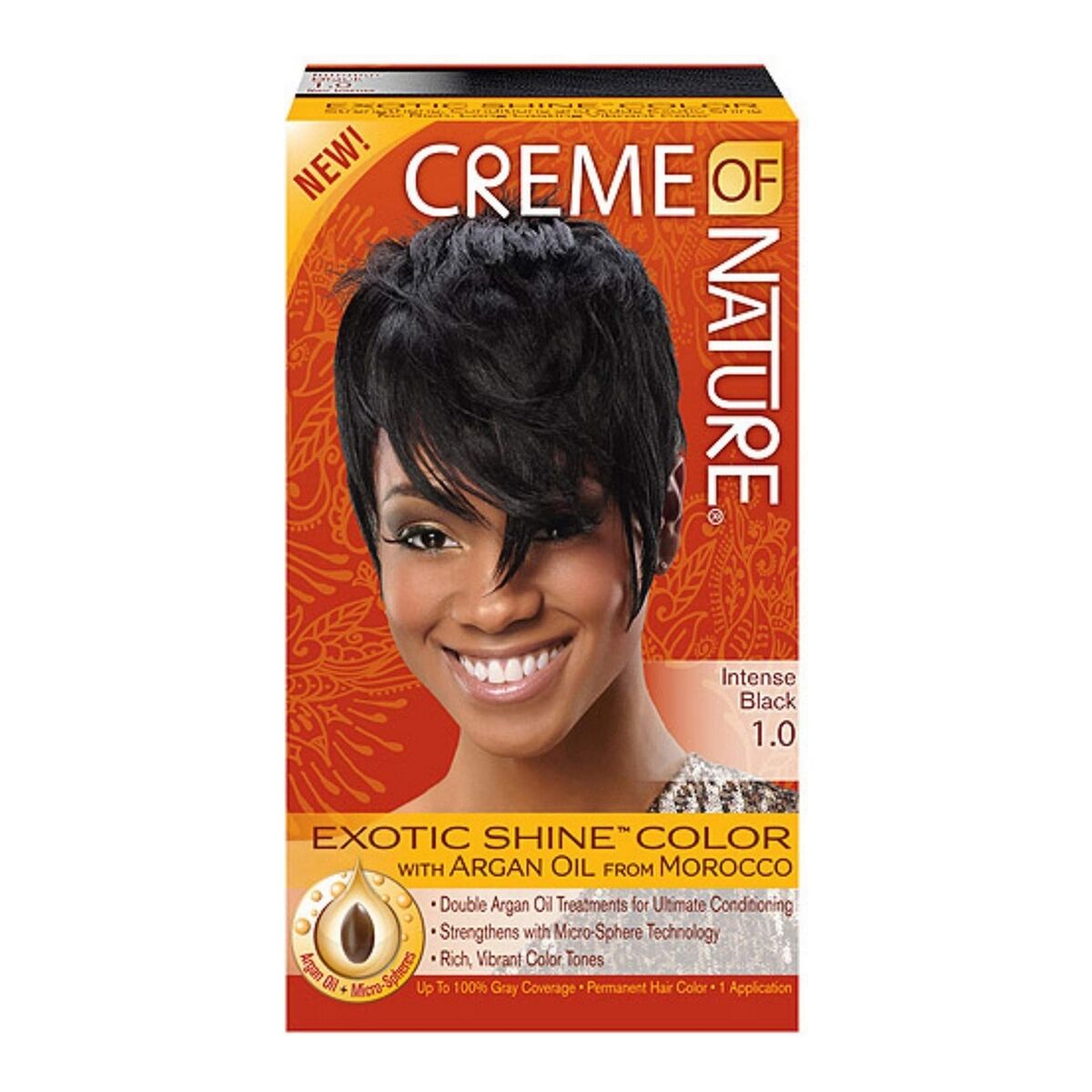 Permanent Dye 0075724232679 Nº 1.0 Black - Creme Of Nature Maroc - Aylal Beauty