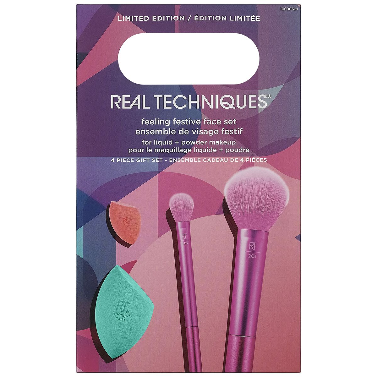 Set of Make-up Brushes Feeling Festive Face 4 Pieces - Real Techniques Maroc - Aylal Beauty