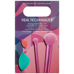 Set of Make-up Brushes Feeling Festive Face 4 Pieces - Real Techniques Maroc - Aylal Beauty