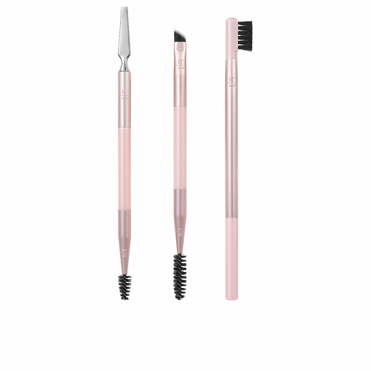 Set of Make-up Brushes Brow Styling Pink 3 Pieces - Real Techniques Maroc - Aylal Beauty