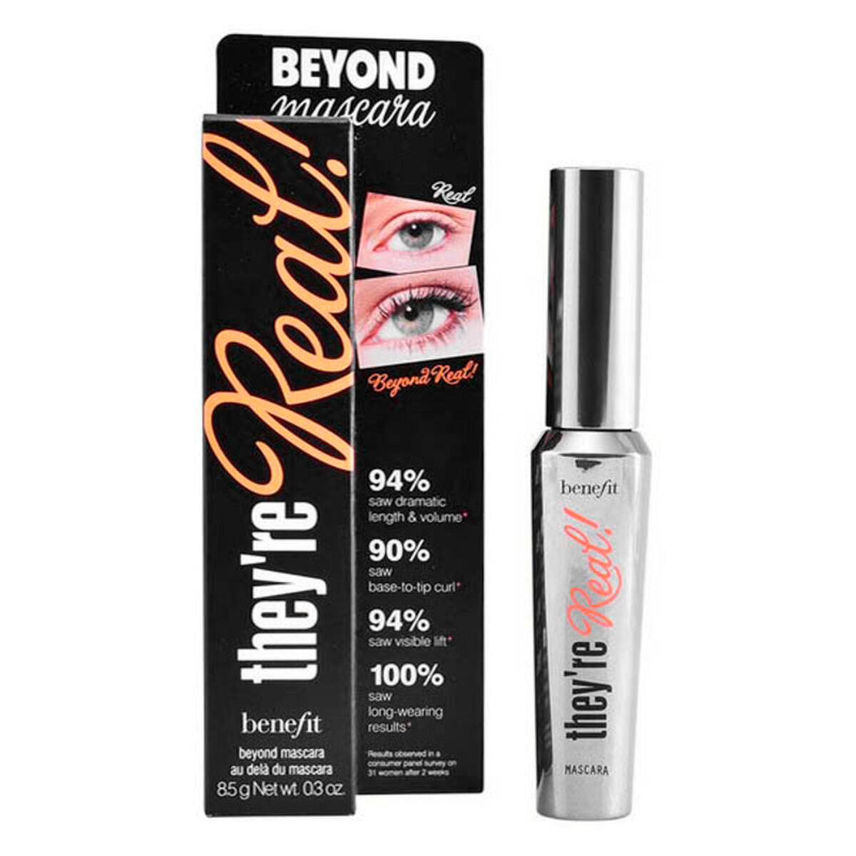 Volume Effect Mascara They'Re Real! Re (8,5 g) 8,5 g - Benefit Maroc - Aylal Beauty