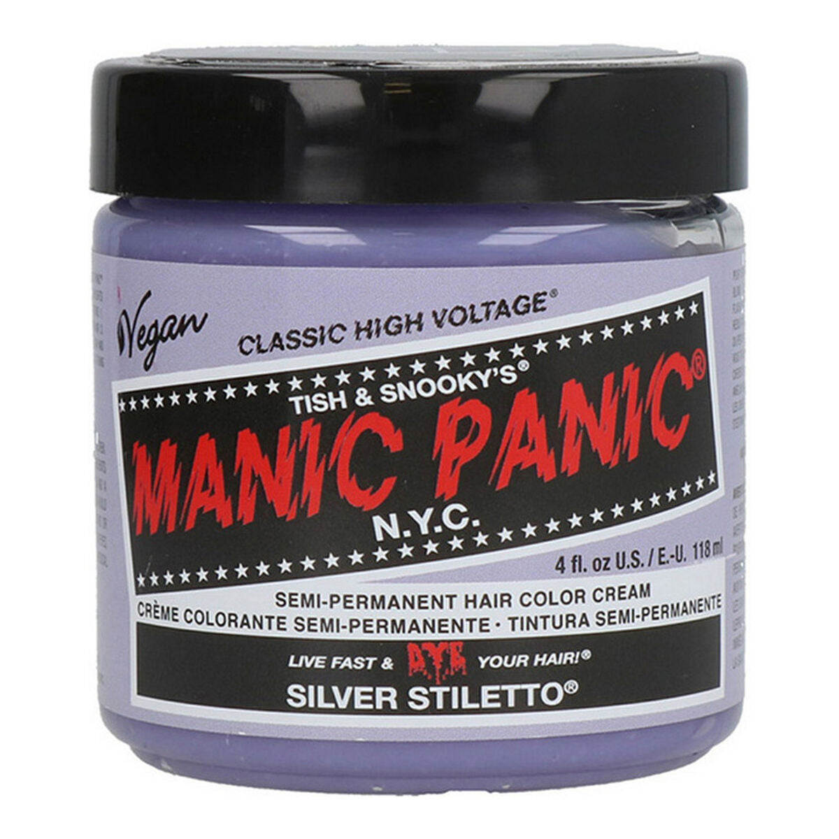 Permanent Dye Classic ‎612600110067 Silver Stiletto (118 ml) - Manic Panic Maroc - Aylal Beauty