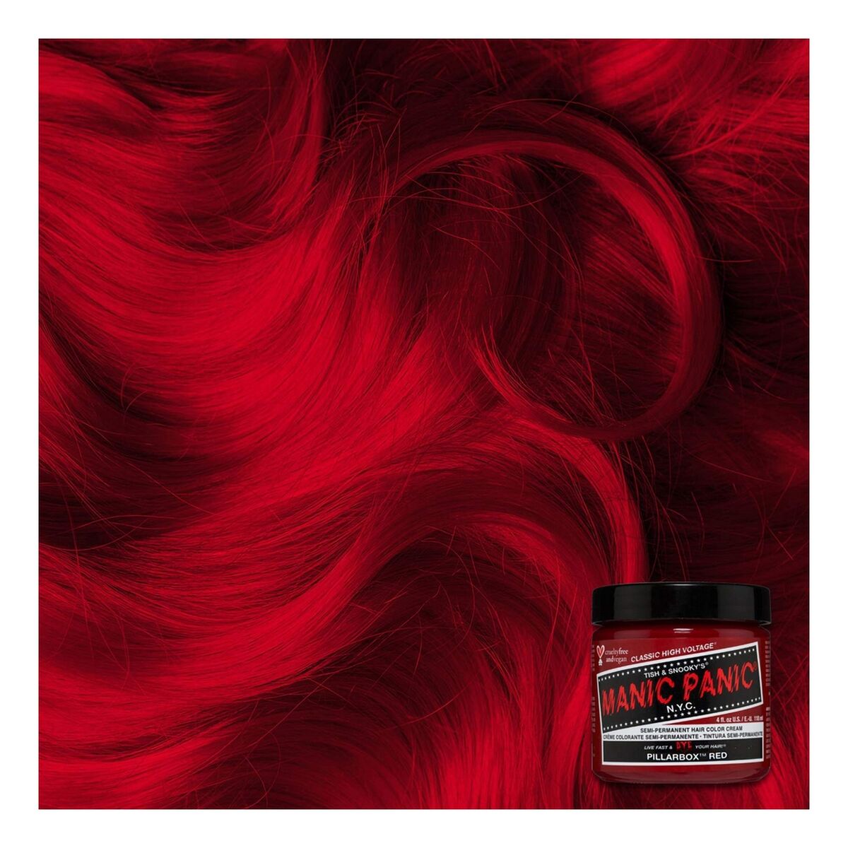 Permanent Dye Classic Pillarbox Red (118 ml) - Manic Panic Maroc - Aylal Beauty