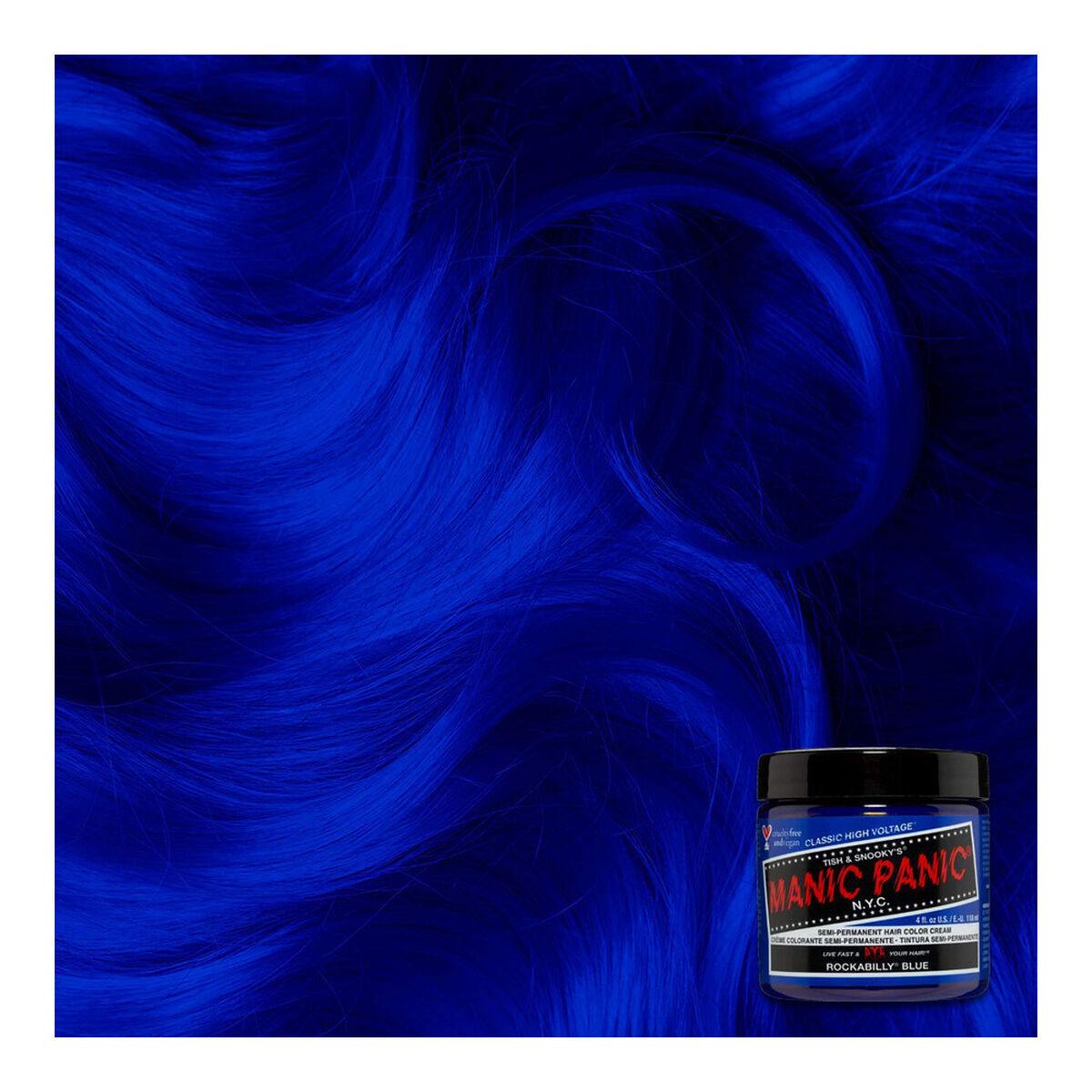 Permanent Dye Classic Rockabilly Blue (118 ml) - Manic Panic Maroc - Aylal Beauty