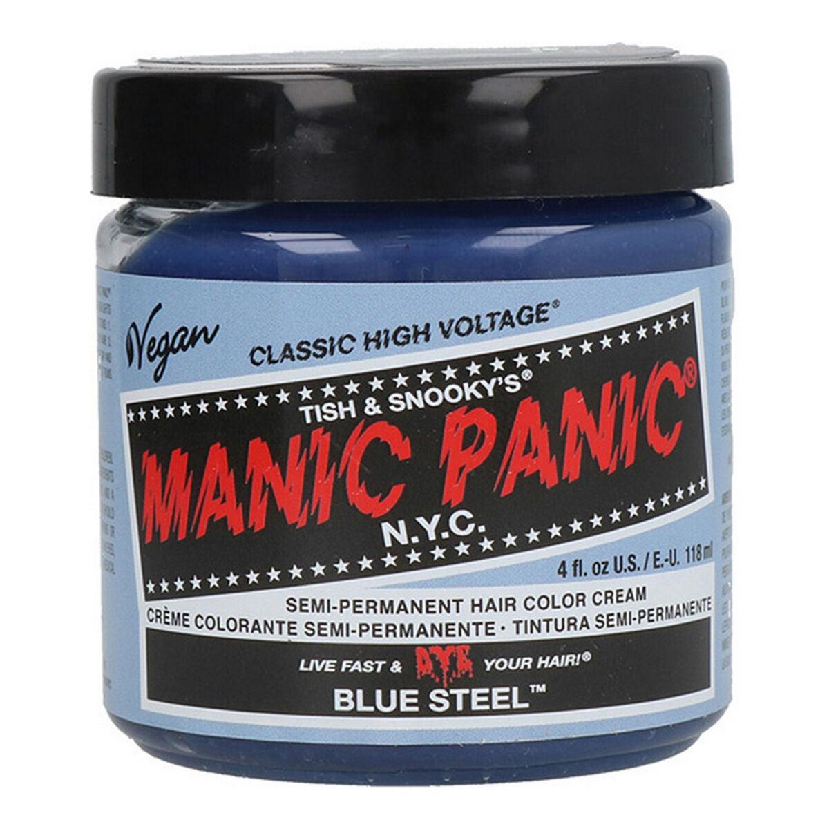 Permanent Dye Classic 612600110029 Blue Steel (118 ml) - Manic Panic Maroc - Aylal Beauty