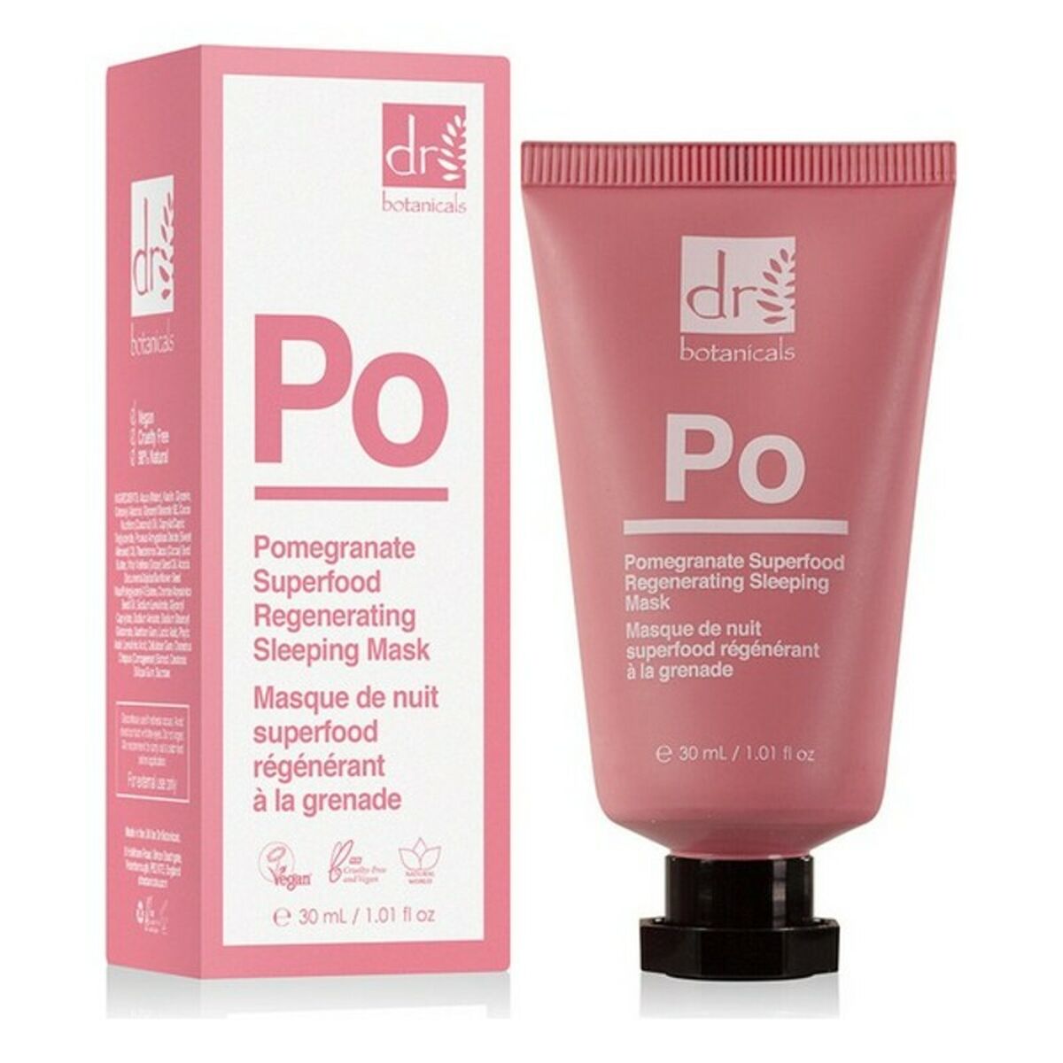 Moisturising Overnight Mask Pomegranate Superfood (30 ml) - Botanicals Maroc - Aylal Beauty