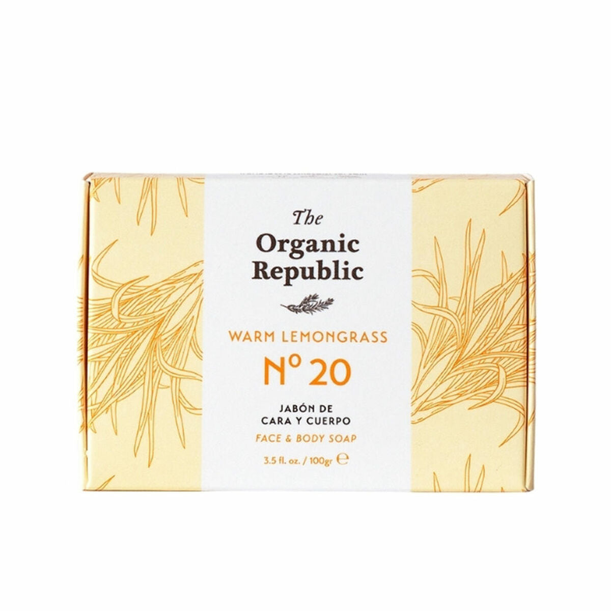 Soap Cake Nº 20 Warm Lemongrass 100 g - The Organic Republic Maroc - Aylal Beauty