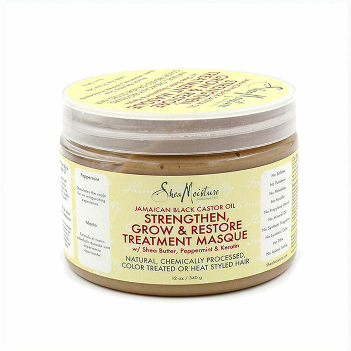 Nourishing Hair Mask Jamaican Black Castor Oil Strengthen, Grow & Restore Treatment 340 g - Shea Moisture Maroc - Aylal Beauty