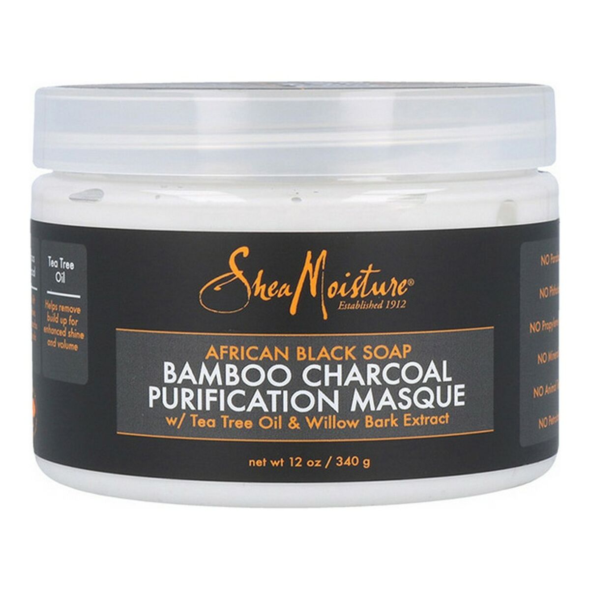 Hair Mask African Black Soap Bamboo Charcoal (340 g) - Shea Moisture Maroc - Aylal Beauty