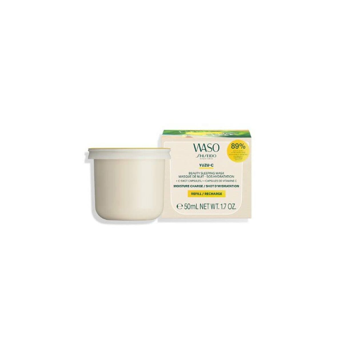 Moisturising Overnight Mask Shiseido WASO YUZU-C Refill (50 ml) - Shiseido Maroc - Aylal Beauty