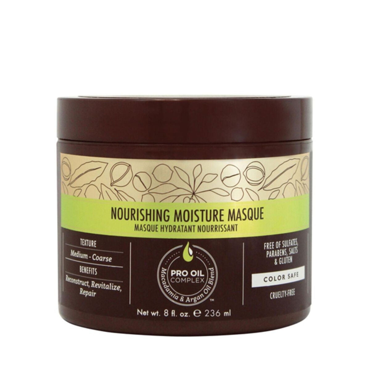 Nourishing Hair Mask Nourishing Macadamia (236 ml) - Macadamia Maroc - Aylal Beauty