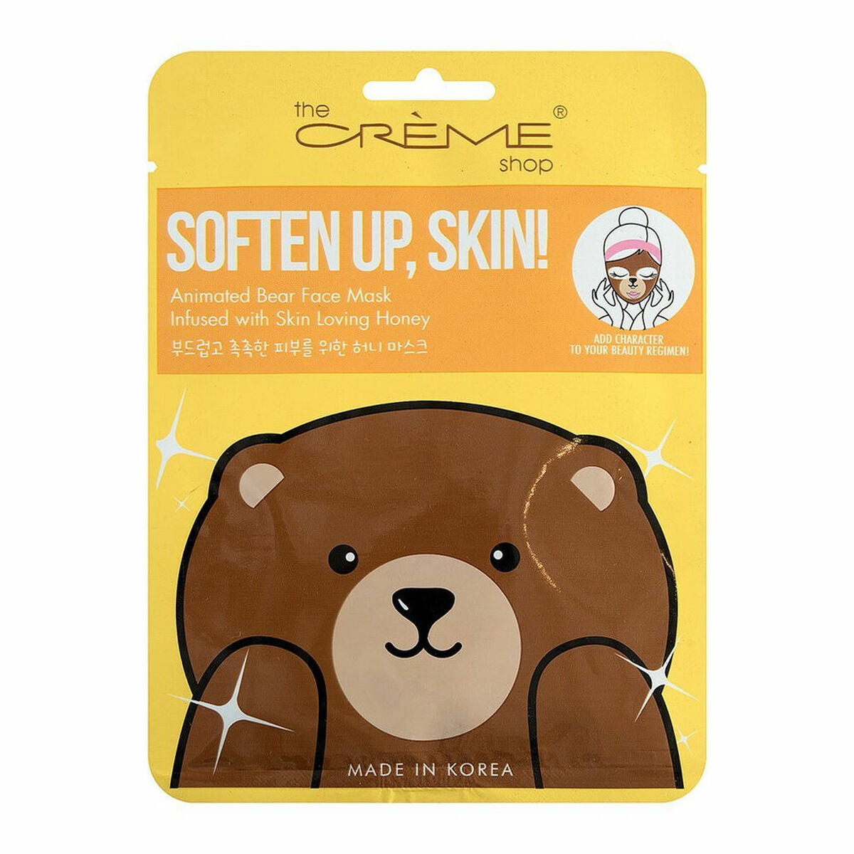 Facial Mask The Crème Shop Soften Up, Skin! Bear (25 g) - The Crème Shop Maroc - Aylal Beauty