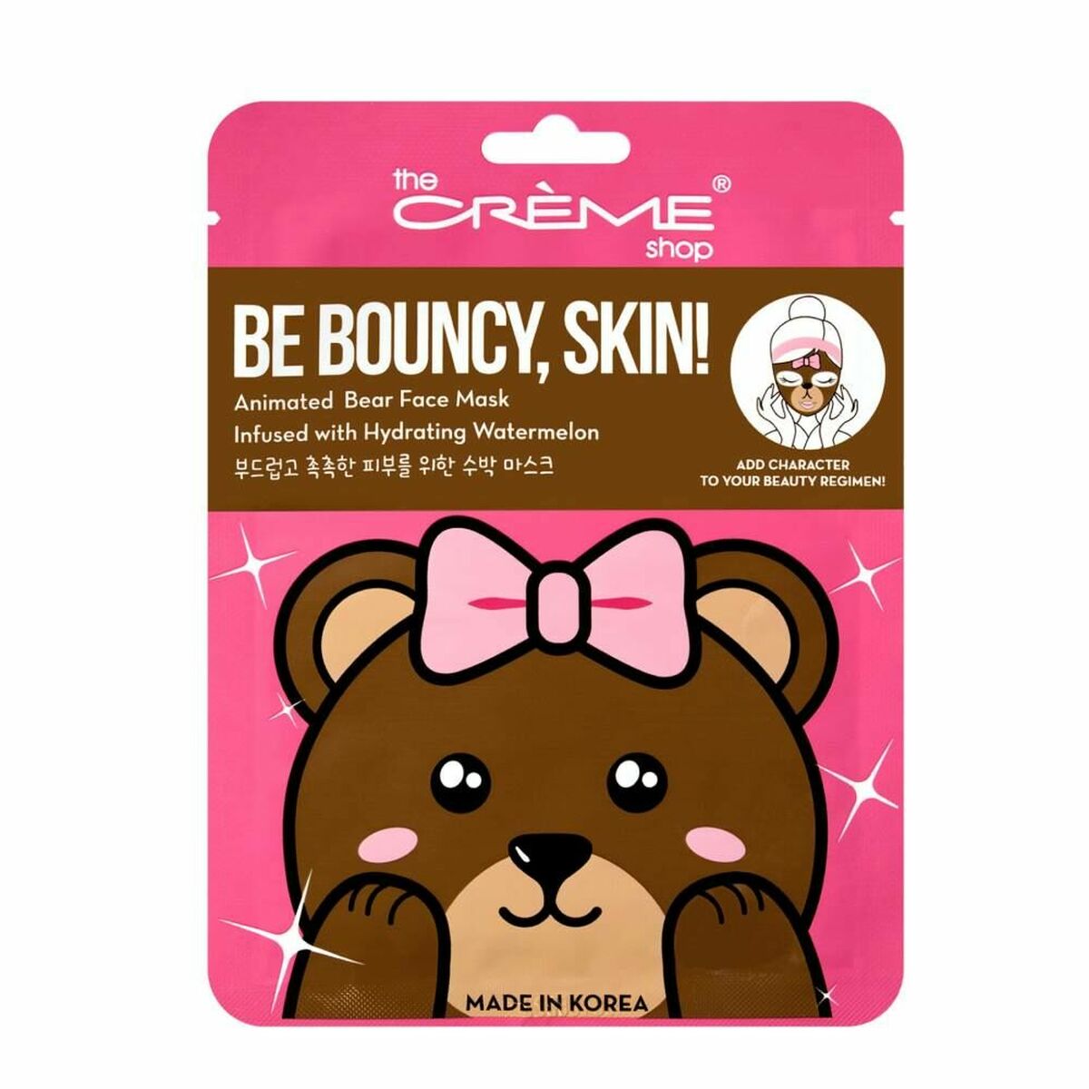 Facial Mask The Crème Shop Be Bouncy, Skin! Bear (25 g) - The Crème Shop Maroc - Aylal Beauty