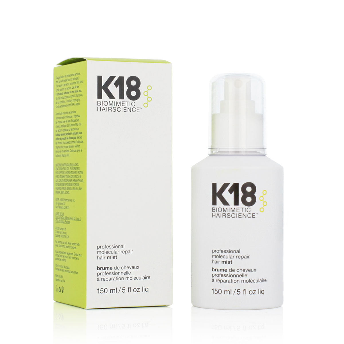 Spray Repairer K18 Pro Repair 150 ml - K18 Maroc - Aylal Beauty