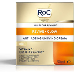 Anti-Ageing Cream Roc Multi Correxion Revive + Glow (50 ml) - Roc Maroc - Aylal Beauty