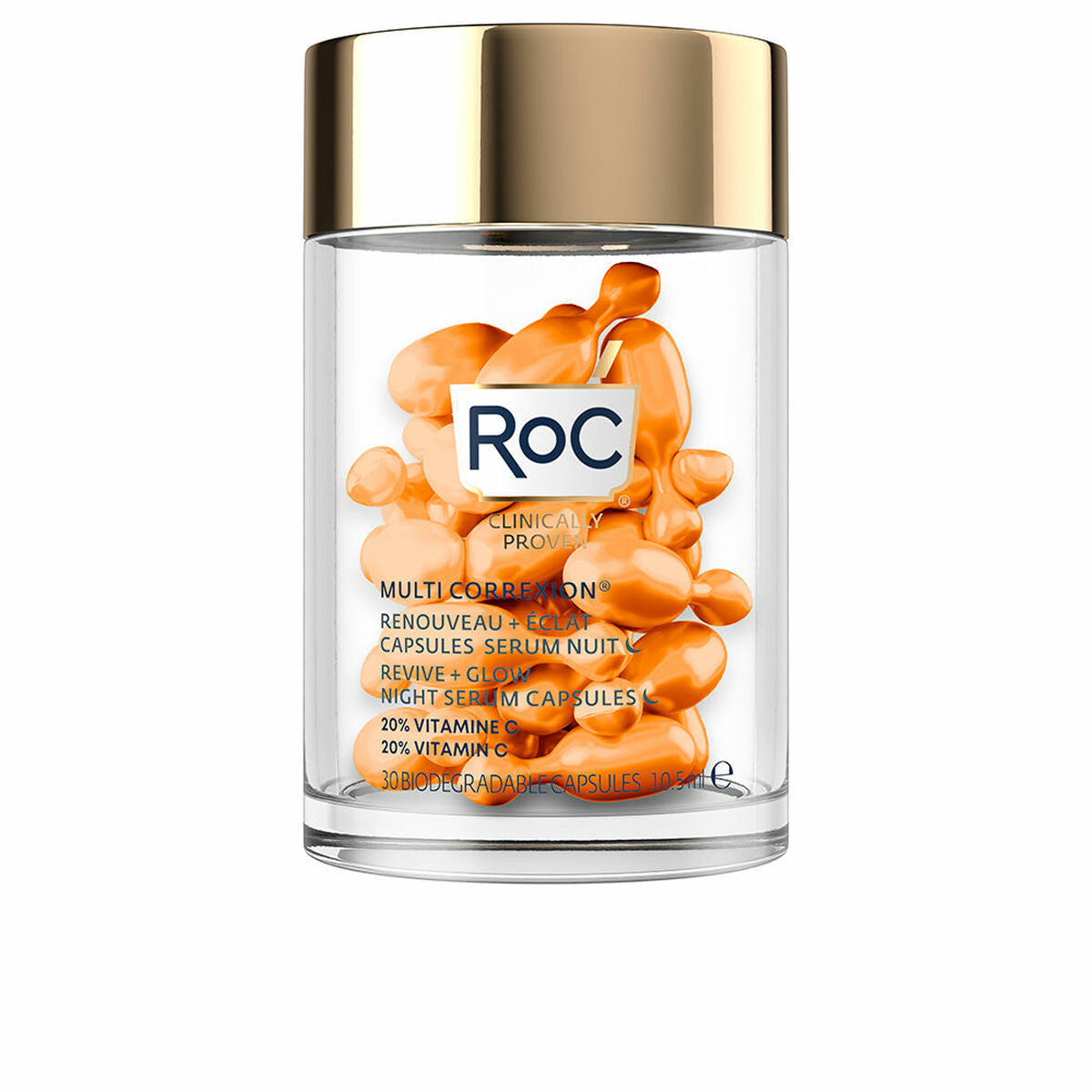 Facial Serum Multi Correxion Night 30 Capsules - Roc Maroc - Aylal Beauty