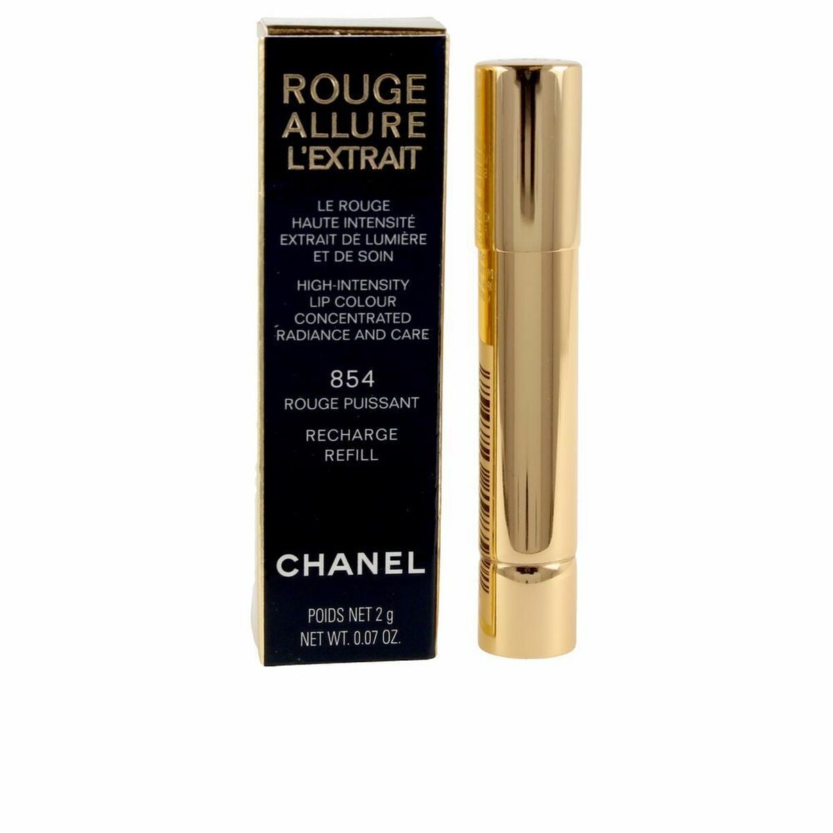 Lipstick Rouge Allure L´Extrait Rouge Puissant 854 Refill - Chanel Maroc - Aylal Beauty