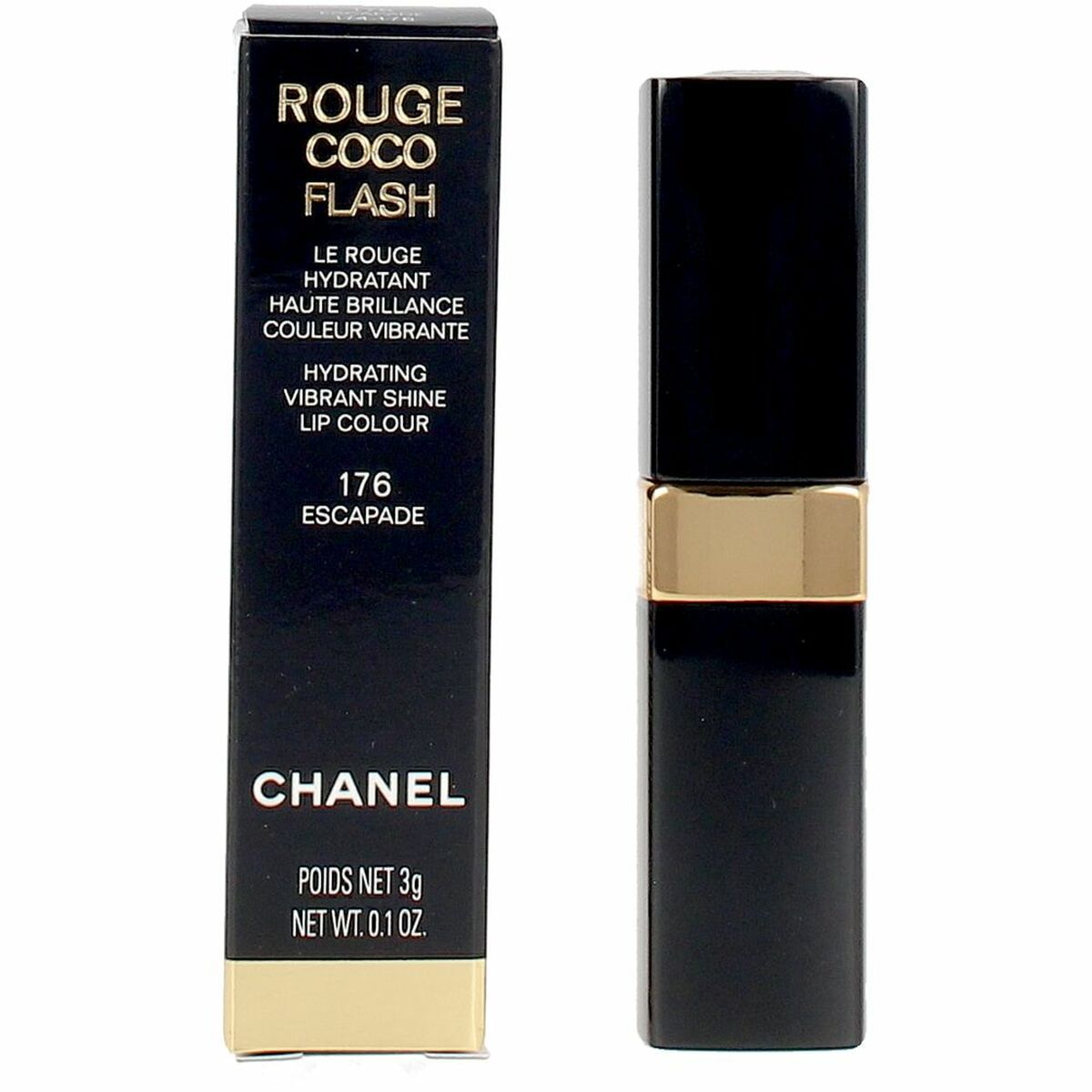 Lip balm Rouge Coco Flash Nº 176 Escapade 3 g - Chanel Maroc - Aylal Beauty