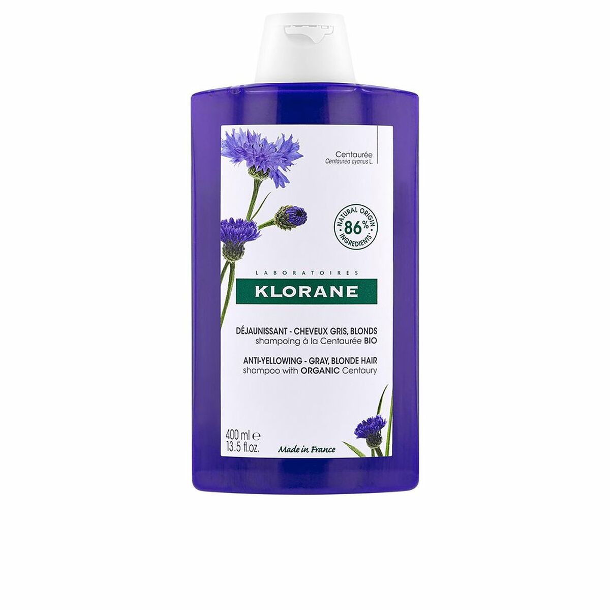 Colour Neutralising Shampoo Klorane Centaureas Bio 400 ml - Klorane Maroc - Aylal Beauty