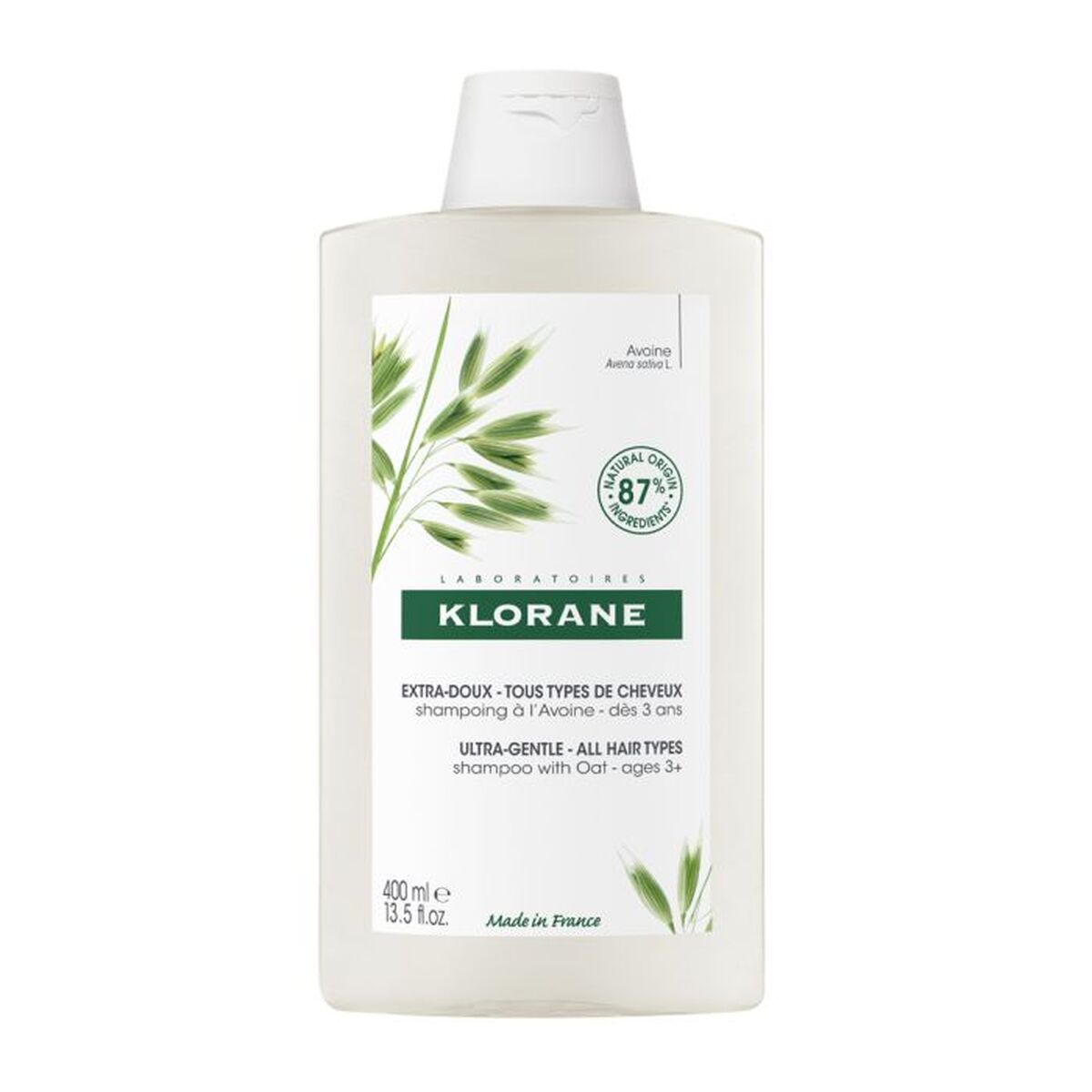 Shampoo Klorane Avena Bio 400 ml - Klorane Maroc - Aylal Beauty