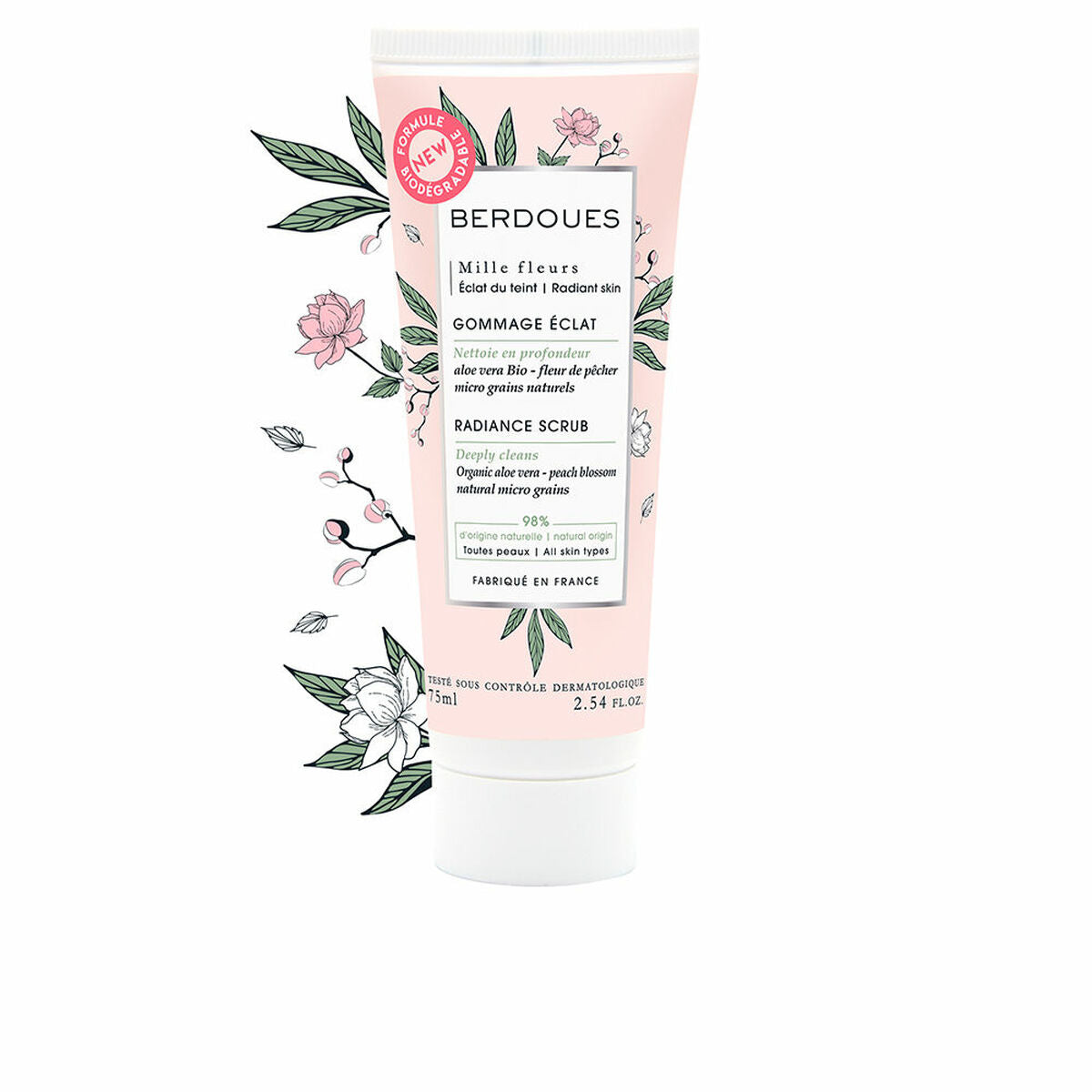 Facial Exfoliator Mille Fleurs (75 ml) - Berdoues Maroc - Aylal Beauty