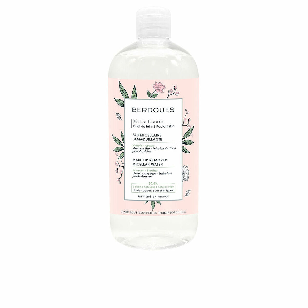 Make Up Remover Micellar Water Mille Fleurs (500 ml) - Berdoues Maroc - Aylal Beauty