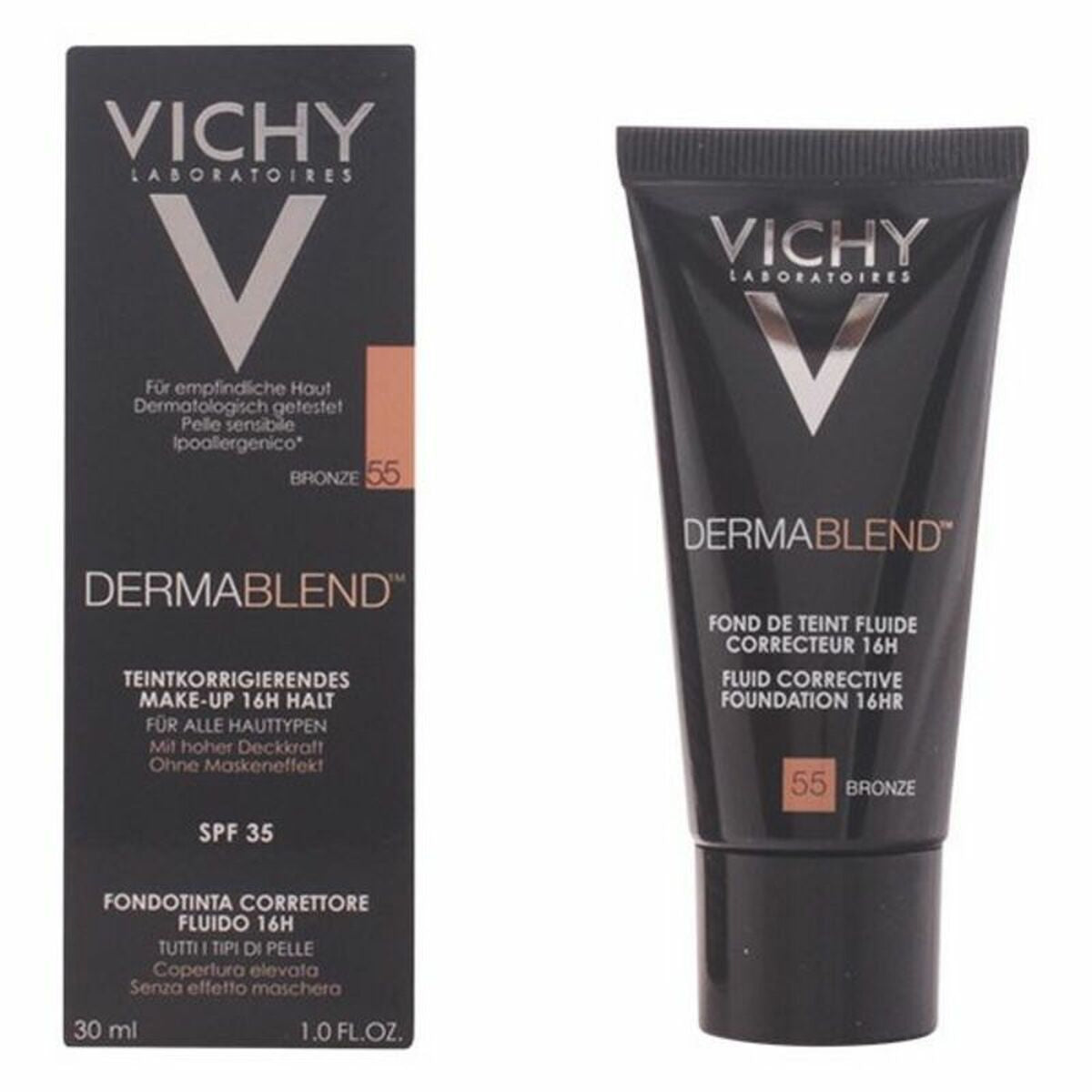 Fluid Foundation Make-up Dermablend Spf 35 30 ml - Vichy Maroc - Aylal Beauty