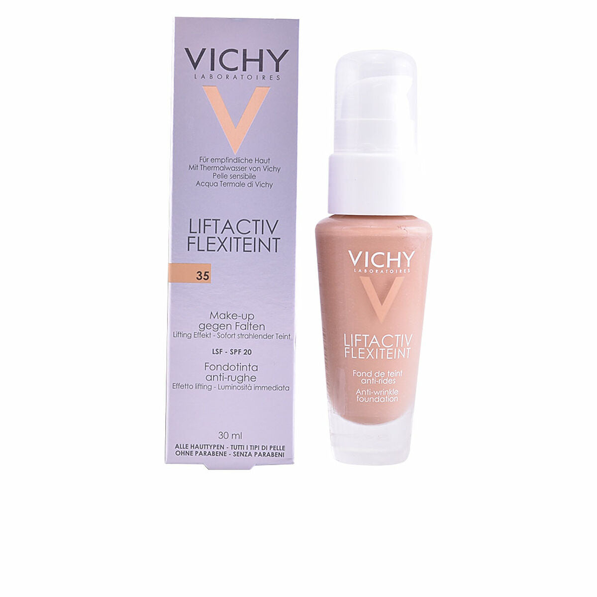Fluid Foundation Make-up Liftactiv Flexiteint Vichy Spf 20 - Vichy Maroc - Aylal Beauty