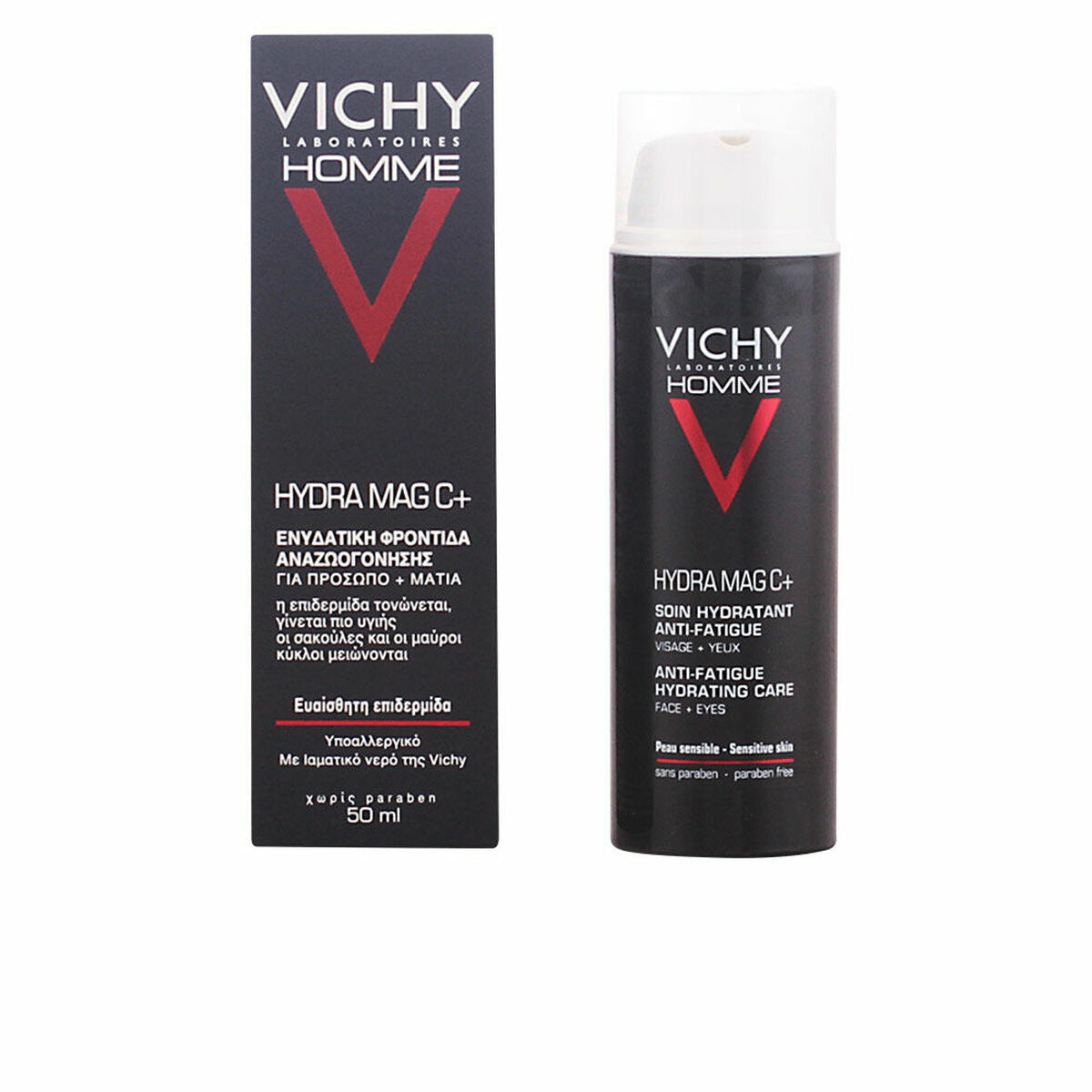 Eye Contour Vichy HOMME HYDRA MAG C + (50 ml) - Vichy Maroc - Aylal Beauty