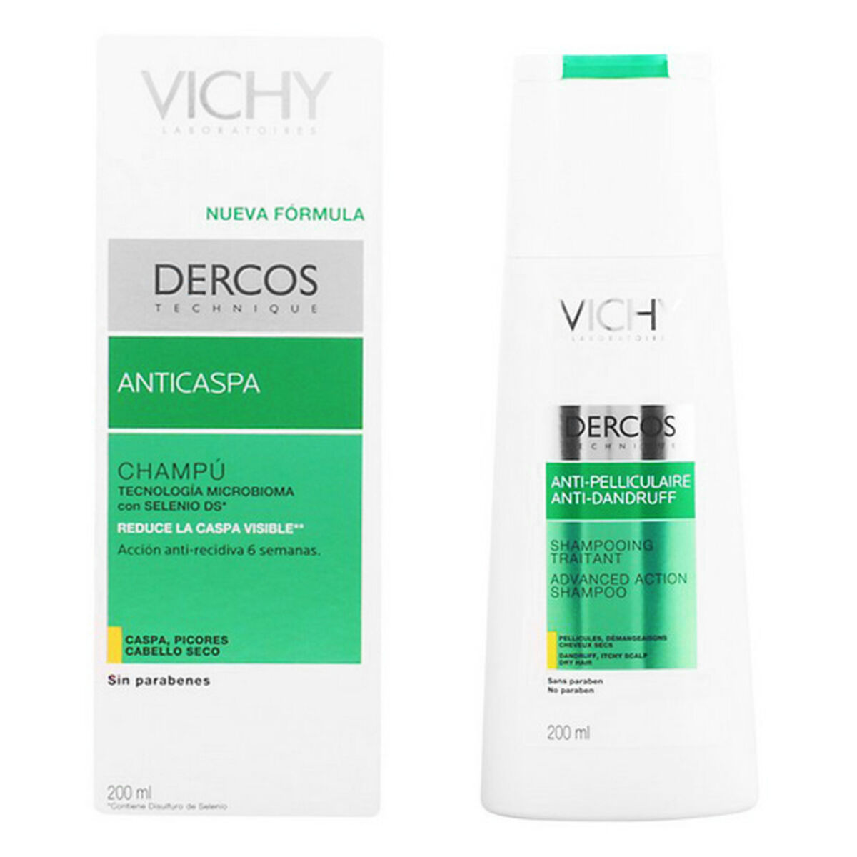 Shampoo Dercos 600_PELLE_BLU 200 ml - Vichy Maroc - Aylal Beauty