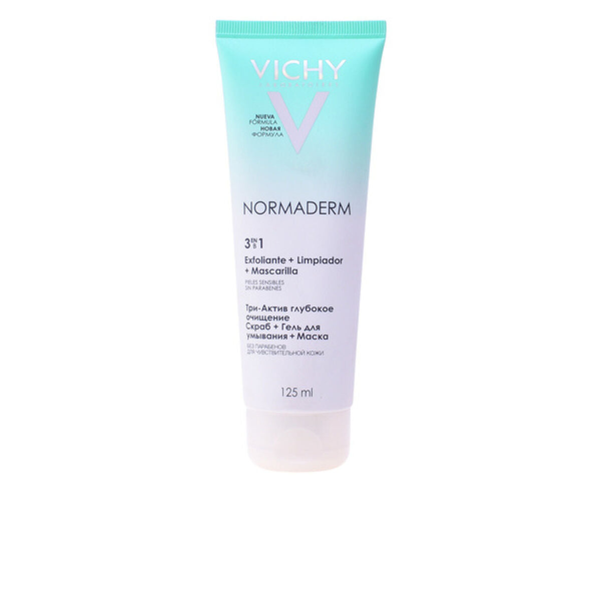 Facial Scrub 3-in-1 NORMADERM (125 ml) - Vichy Maroc - Aylal Beauty