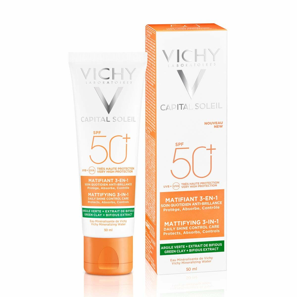 Facial Cream Vichy Capital Soleil Sensitive skin 50 ml Spf 50 SPF 50+ - Vichy Maroc - Aylal Beauty