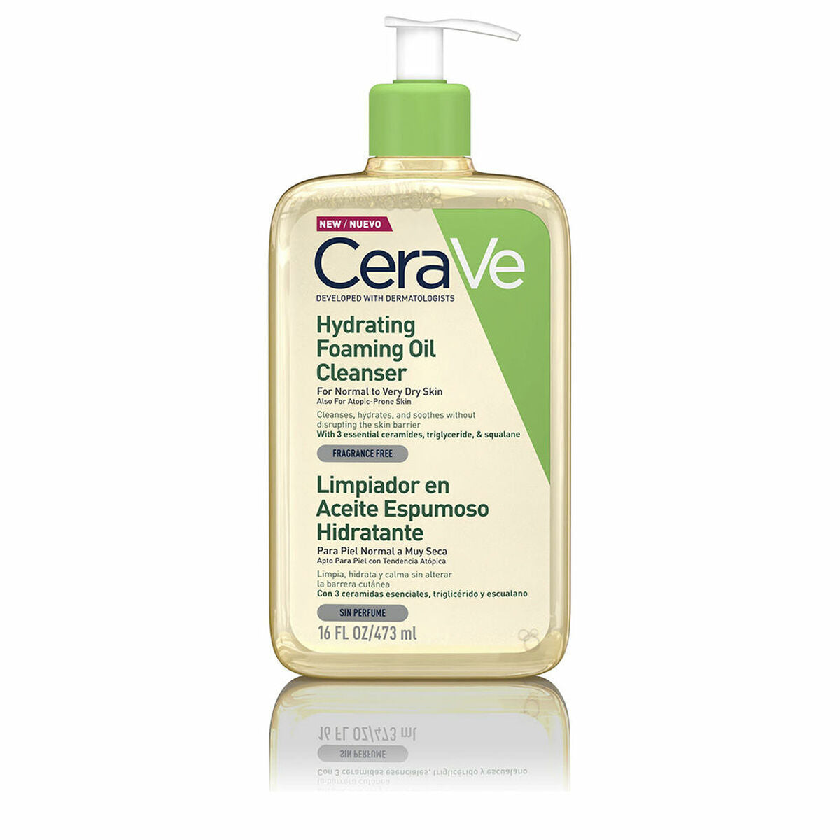 Moisturising Oil Hydrating Foaming Oil Cleanser Foam Cleaner 473 ml - CeraVe Maroc - Aylal Beauty