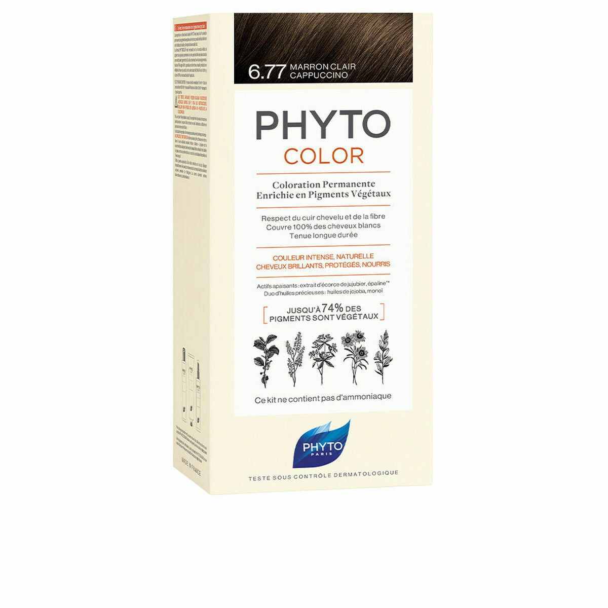 Permanent Colour PHYTO PhytoColor 6.77-marrón claro capuchino Ammonia-free - Phyto Paris Maroc - Aylal Beauty