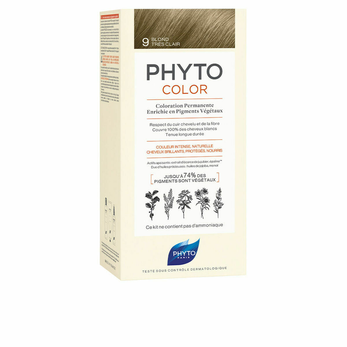 Permanent Colour PHYTO PhytoColor 9-rubio muy claro Ammonia-free - Phyto Paris Maroc - Aylal Beauty