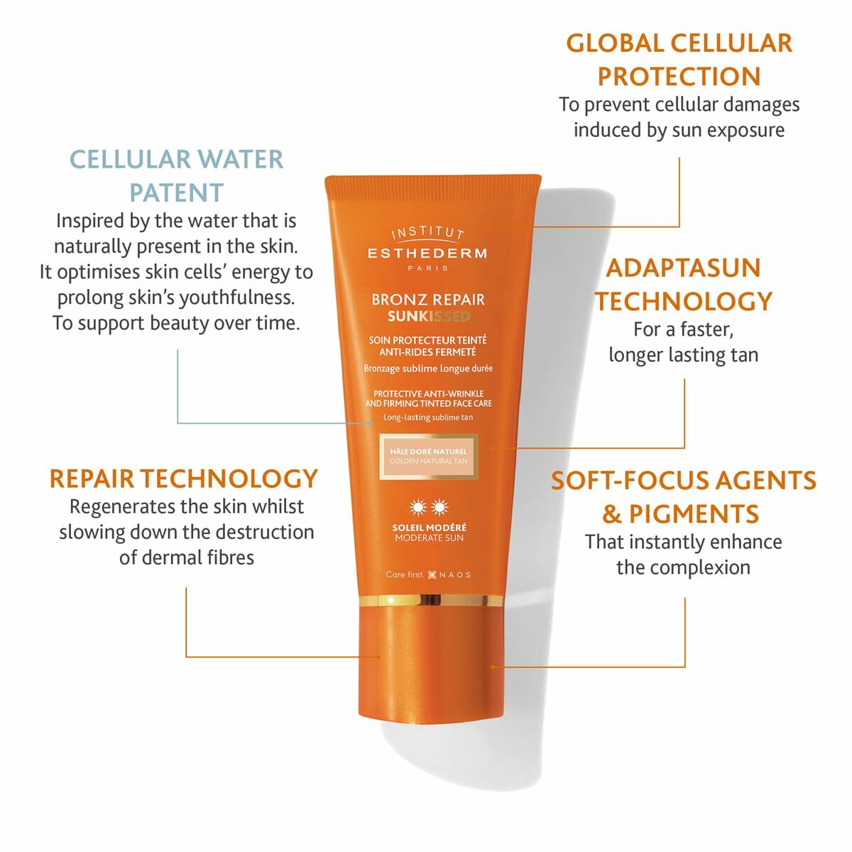 Day Cream Institut Esthederm BRONZ REPAIR 50 ml - Institut Esthederm Maroc - Aylal Beauty