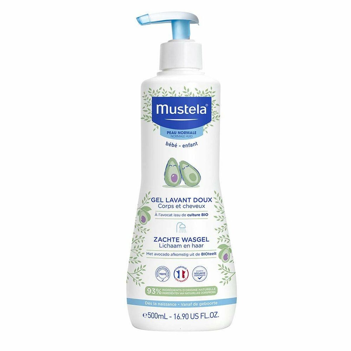 Childen's Gel and Shampoo for Atopic Skin Niño 500 ml - Mustela Maroc - Aylal Beauty