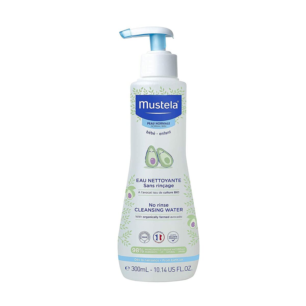 No-rinse Cleansing Water for Babies Avocado 300 ml - Mustela Maroc - Aylal Beauty