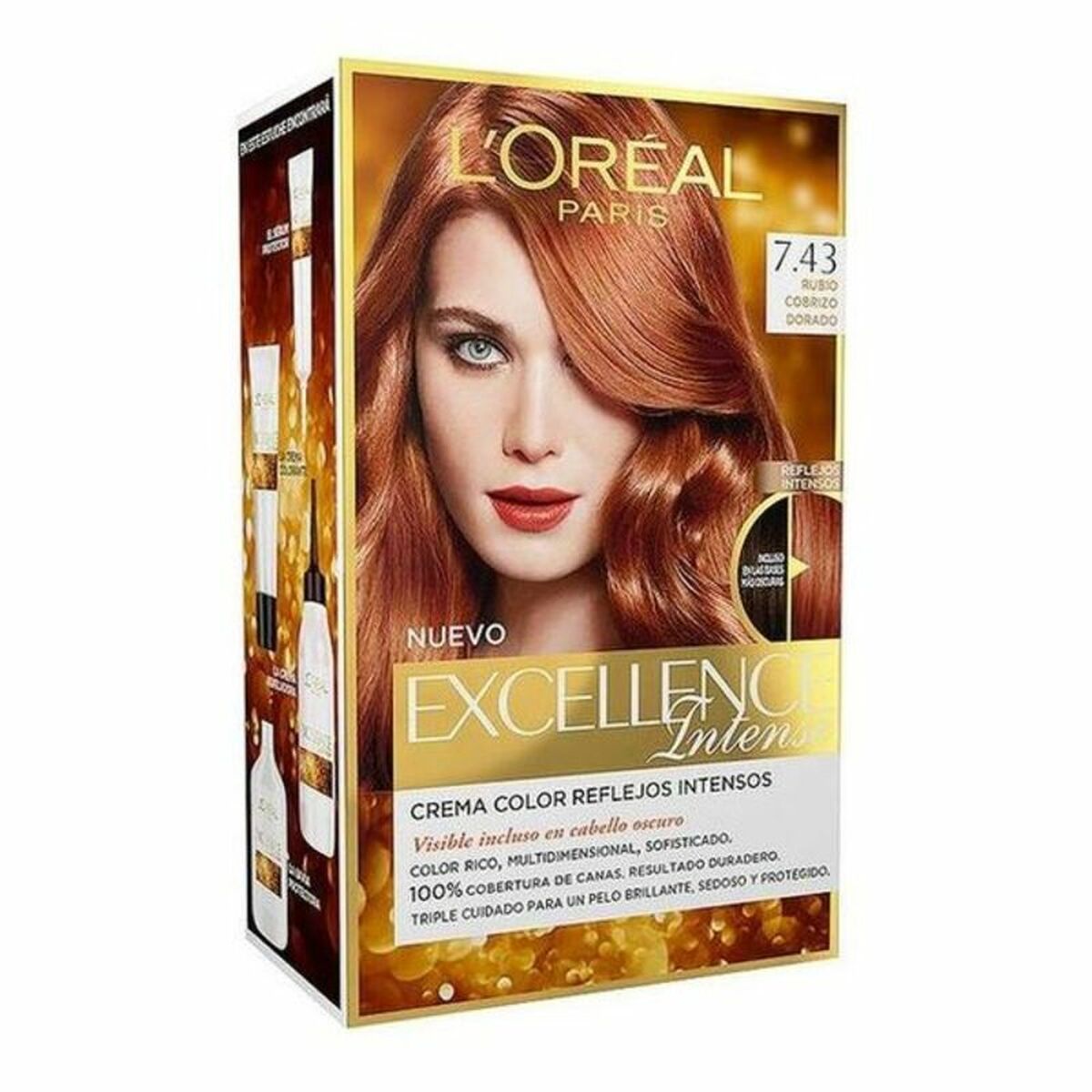 Permanent Dye L'Oreal Make Up EXCELLENCE Golden Copper Red (1 Unit) - L'Oreal Make Up Maroc - Aylal Beauty