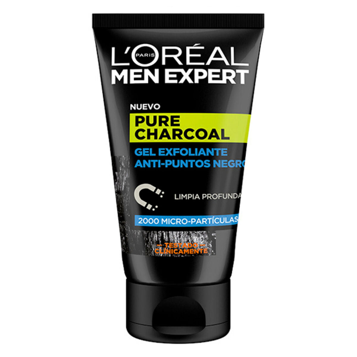 Facial Exfoliator Pure Charcoal L'Oreal Make Up Men Expert (100 ml) 100 ml - L'Oreal Make Up Maroc - Aylal Beauty