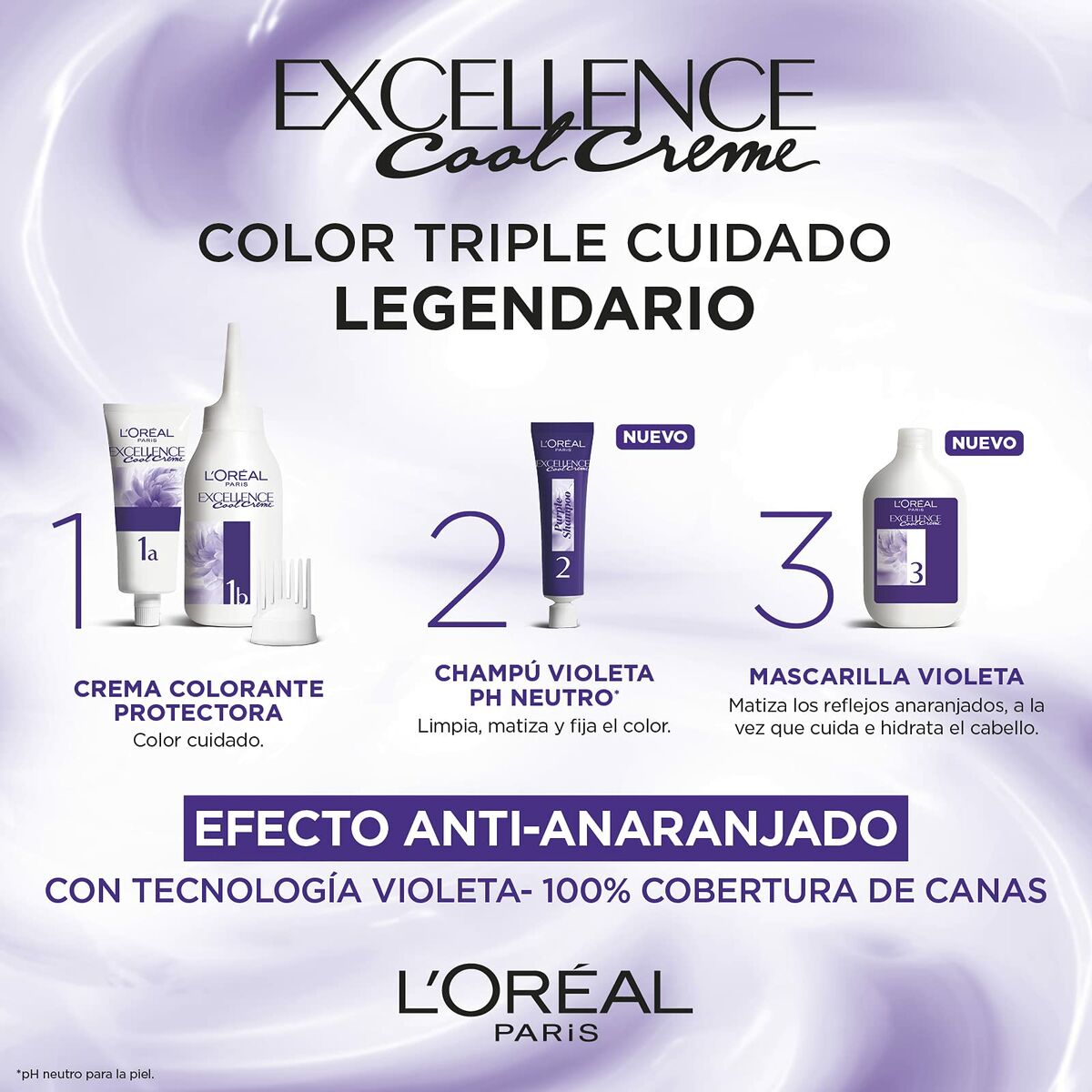 Permanent Colour Creme L'Oreal Make Up Excellence 8,11 Light Ash Blonde 192 ml - L'Oreal Make Up Maroc - Aylal Beauty