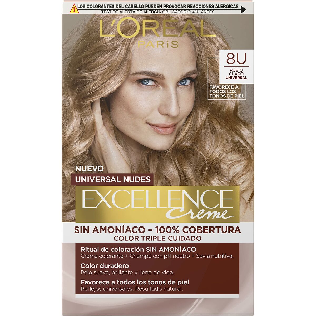 Permanent Dye Excellence Nº 8.0-rubio claro - L'Oréal Paris Maroc - Aylal Beauty