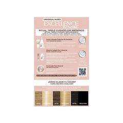 Permanent Dye Excellence Light Blonde Nº 9.0-rubio muy claro - L'Oreal Make Up Maroc - Aylal Beauty