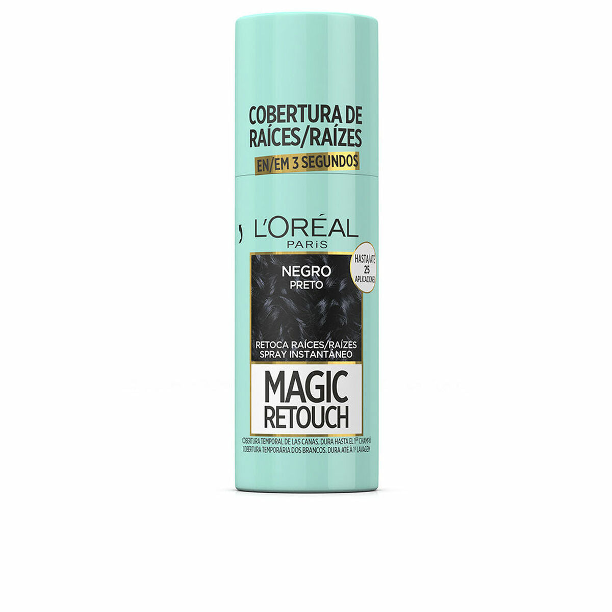 Temporary Corrector Spray for Roots Magic Retouch Black 75 ml - L'Oréal Paris Maroc - Aylal Beauty