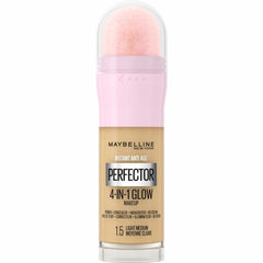 Liquid Make Up Base Instant Age Perfector Glow Nº 1,5 Light Medium 20 ml - Maybelline Maroc - Aylal Beauty