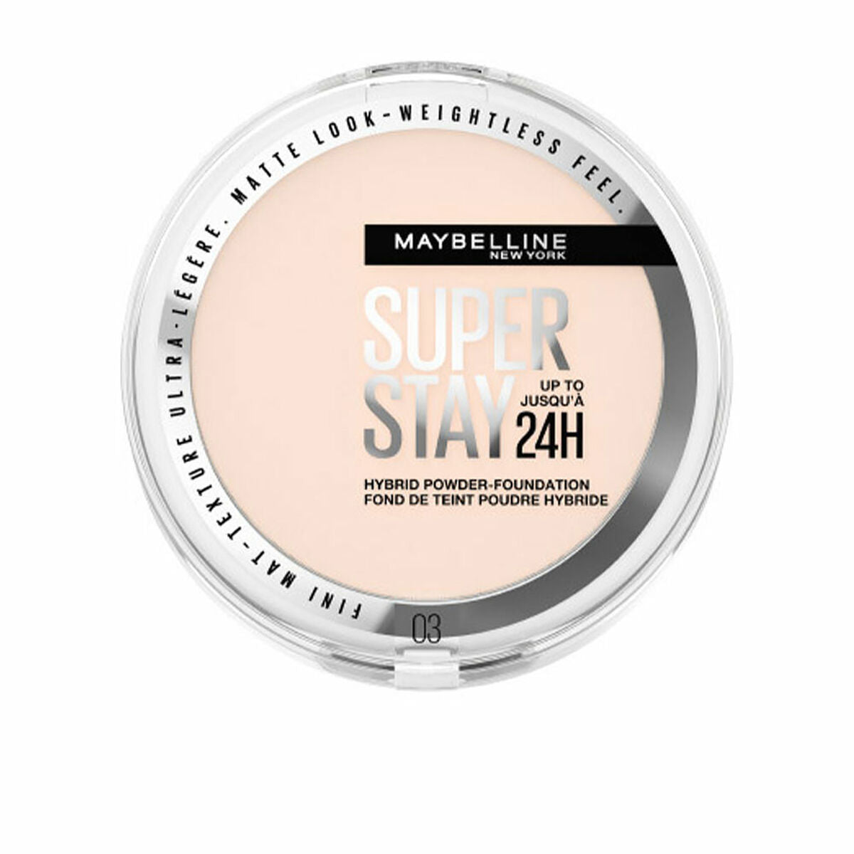 Powder Make-up Base Superstay H Nº 03 9 g - Maybelline Maroc - Aylal Beauty