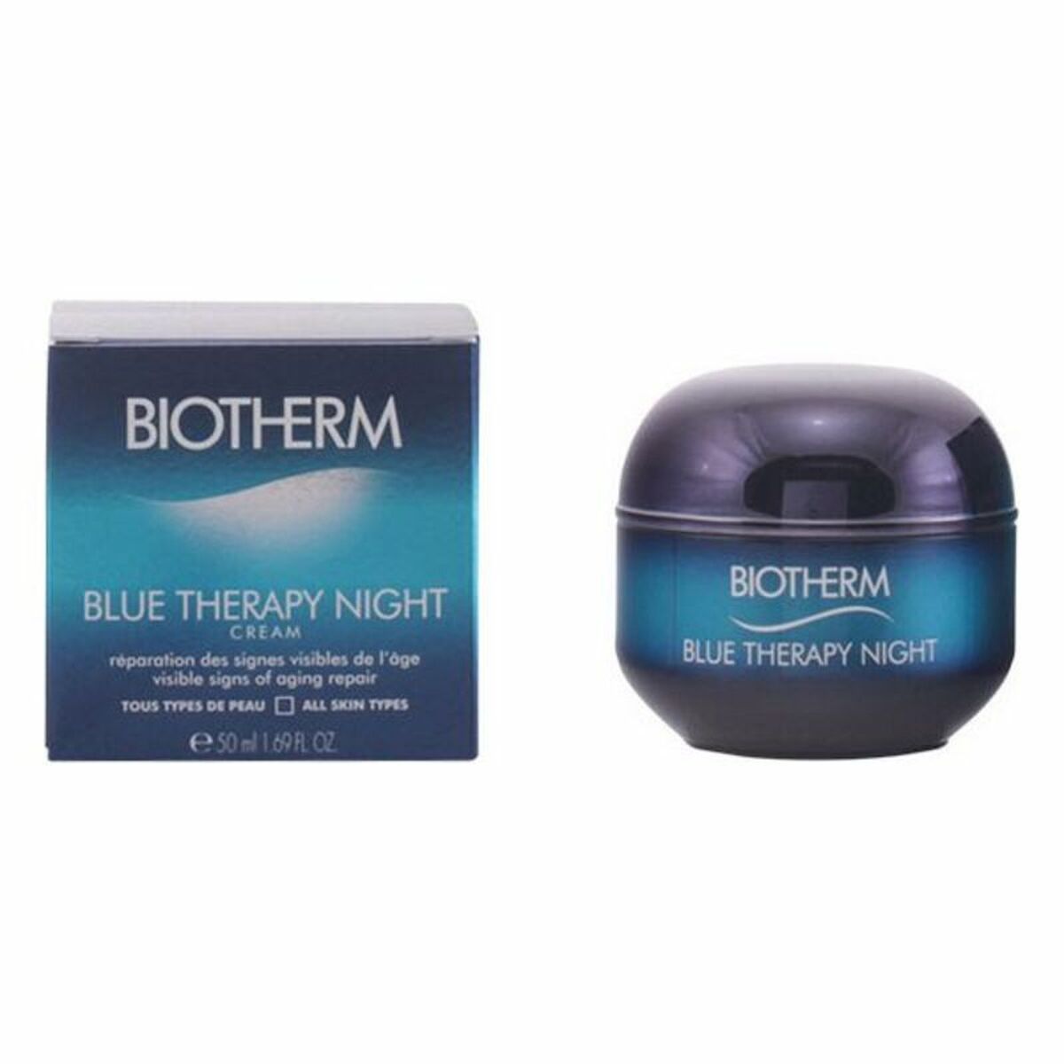 Night Cream Blue Therapy - Biotherm Maroc - Aylal Beauty