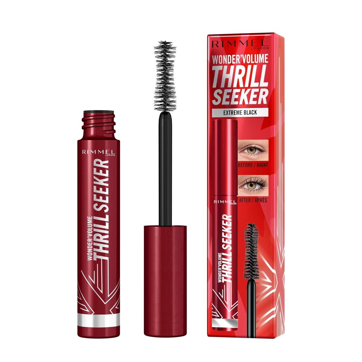 Mascara Wonder Volume Thrill Seeker Extreme Black 8 ml - Rimmel London Maroc - Aylal Beauty