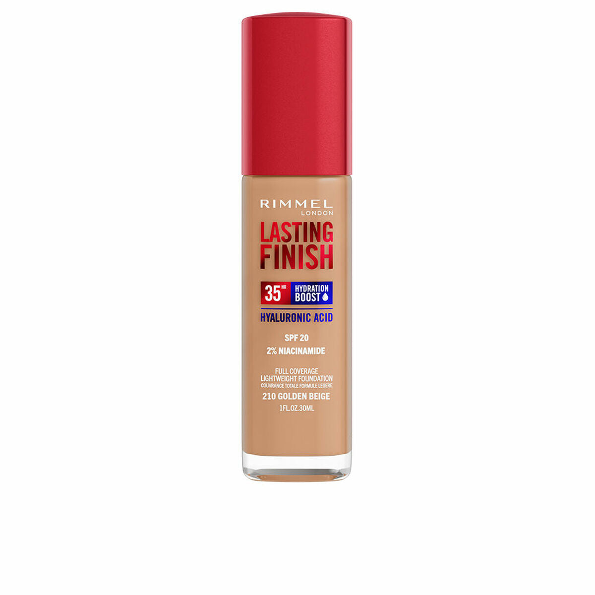 Crème Make-up Base Lasting Finish Nº 210 Golden Beige Spf 20 30 ml - Rimmel London Maroc - Aylal Beauty