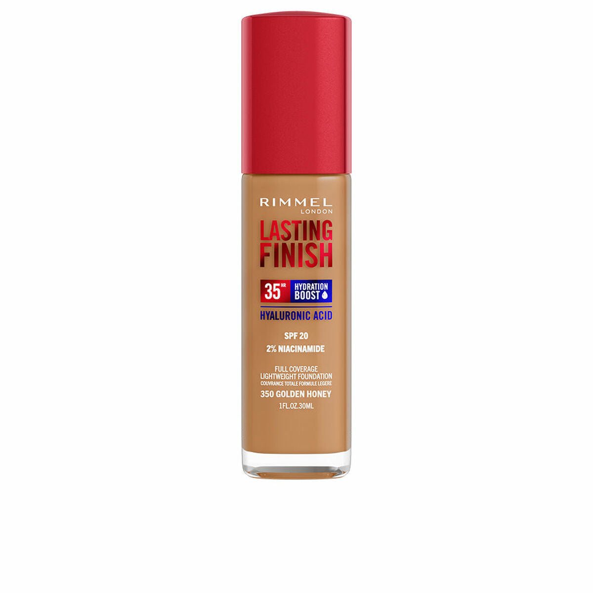 Crème Make-up Base Lasting Finish Nº 350 Golden Honey Spf 20 30 ml - Rimmel London Maroc - Aylal Beauty